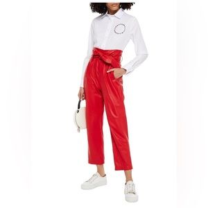 Love Moschino Glittered Printed Stretched-Cotton Poplin Shirt Women Sz 10